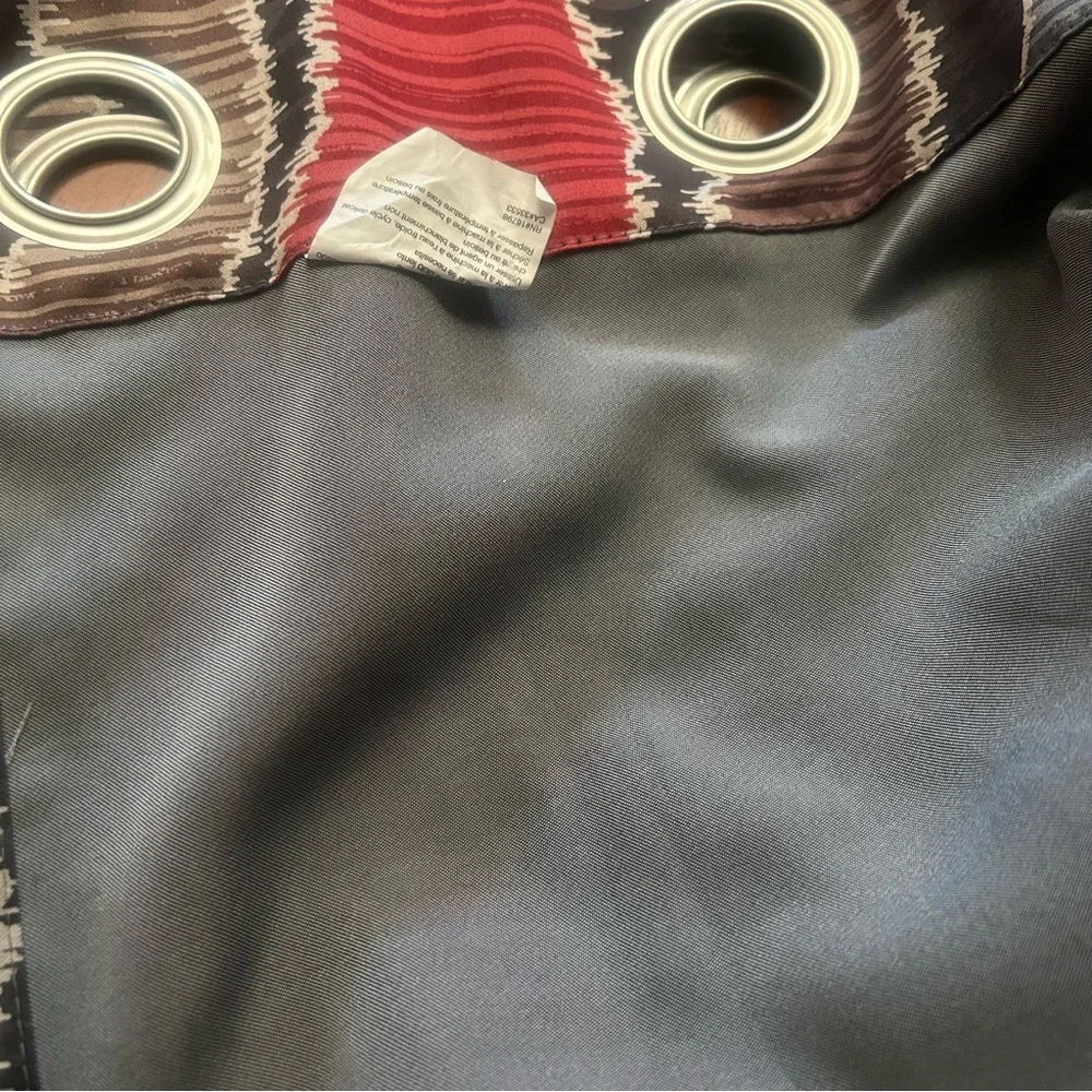 Wave Pattern 2-panel Room-Darkening Grommet Header Curtains #1010255A